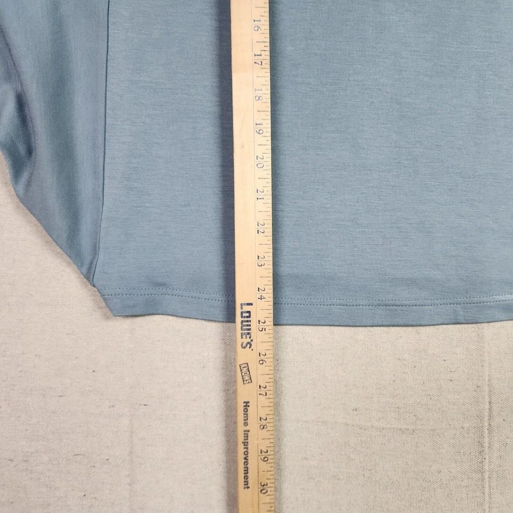 etcetera Top Womens XS Blue Kimono Sleeve Oversized Shirt Rayon Blend - Picture 7 of 14